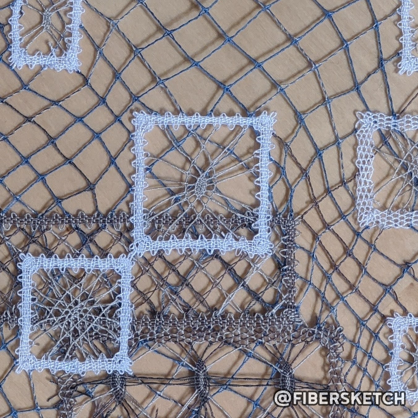 Bobbin Lace Art - 'Upper Respiratory Tract Infection, Unspecified Type', July 2020 - Detail Image
